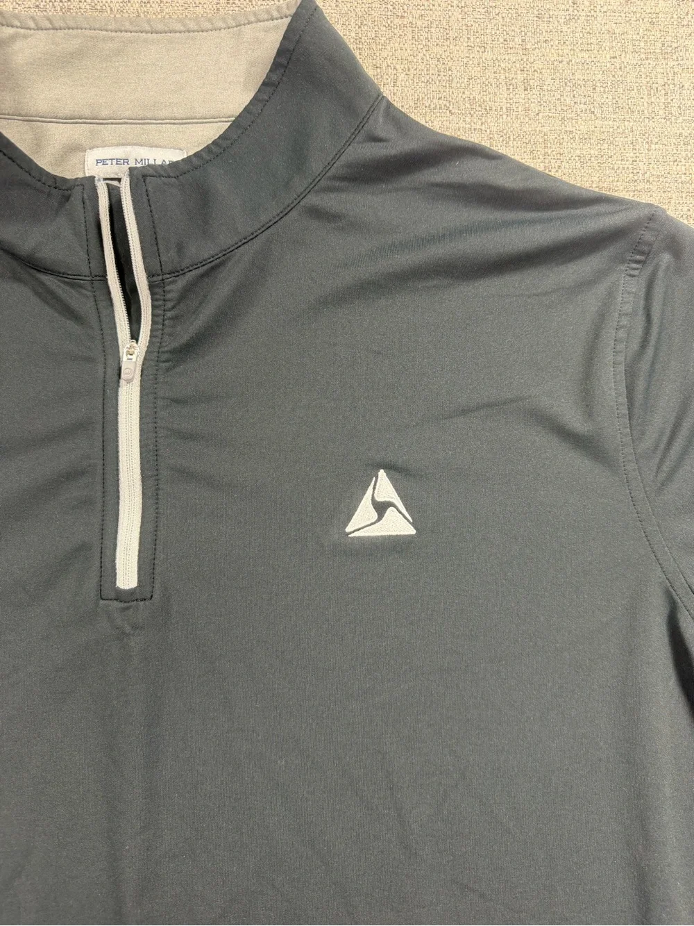 Peter Millar Mens Black Perth Performance Quarter Zip Pullover XXL ME0EK40
